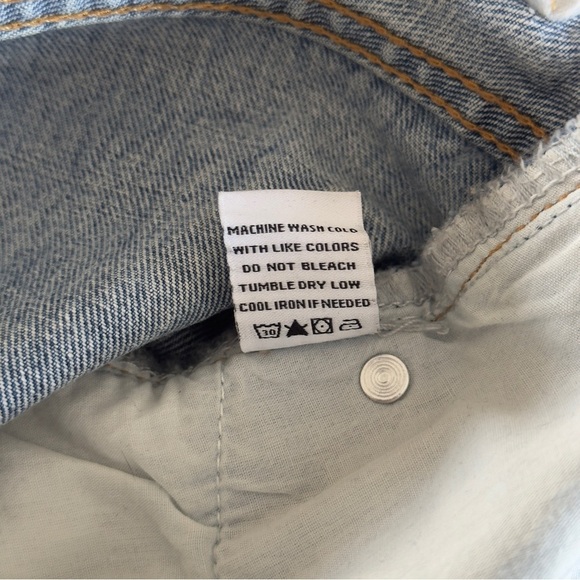 Princess Polly Light Wash Asymmetric Straight Leg Jeans - Picture 9 of 11